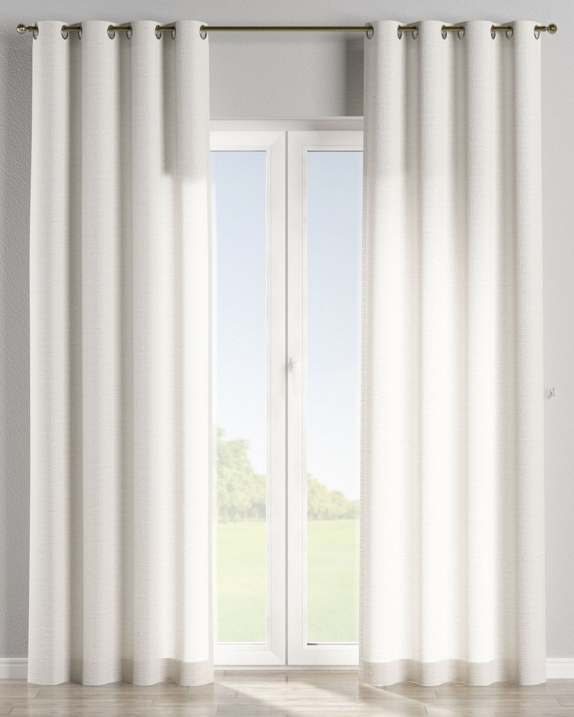 Ösenschal 1 Stck. Farbe weiß Stoff halbtransparent, strukturiert (hover)