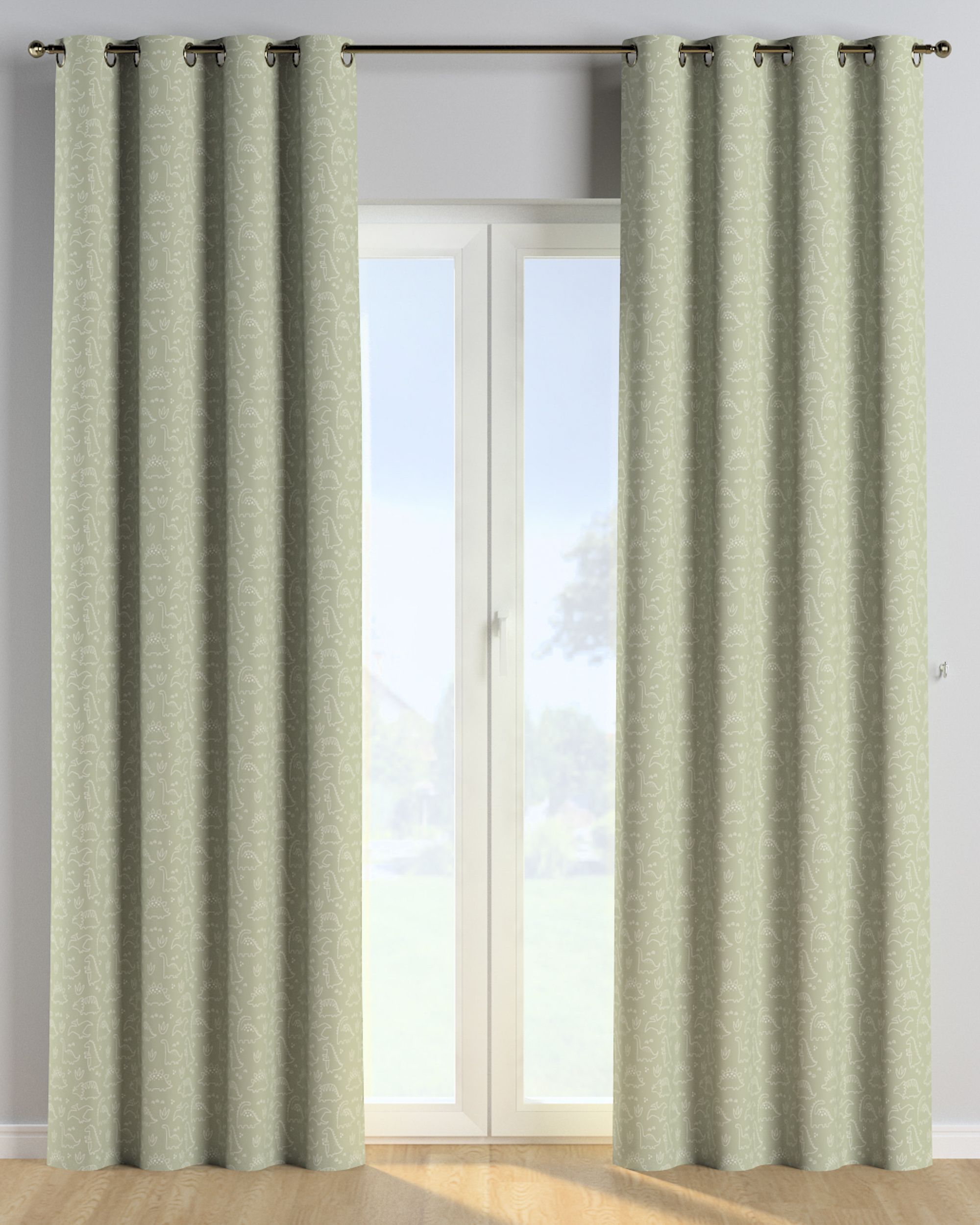 &Ouml;senschal 1 Stck. Farbe gr&uuml;n Stoff gemustert