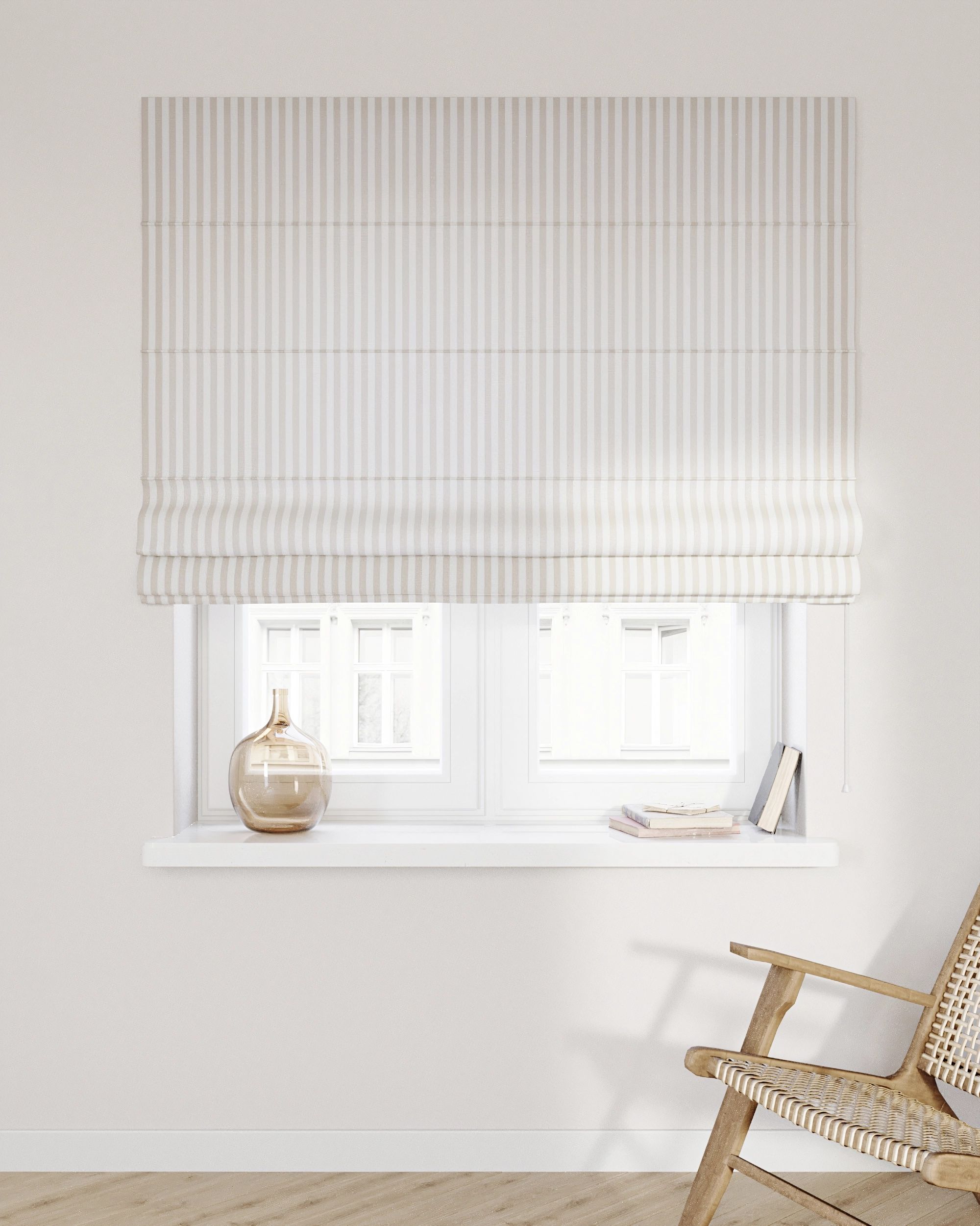 Raffrollo Billie Farbe beige Stoff gemustert