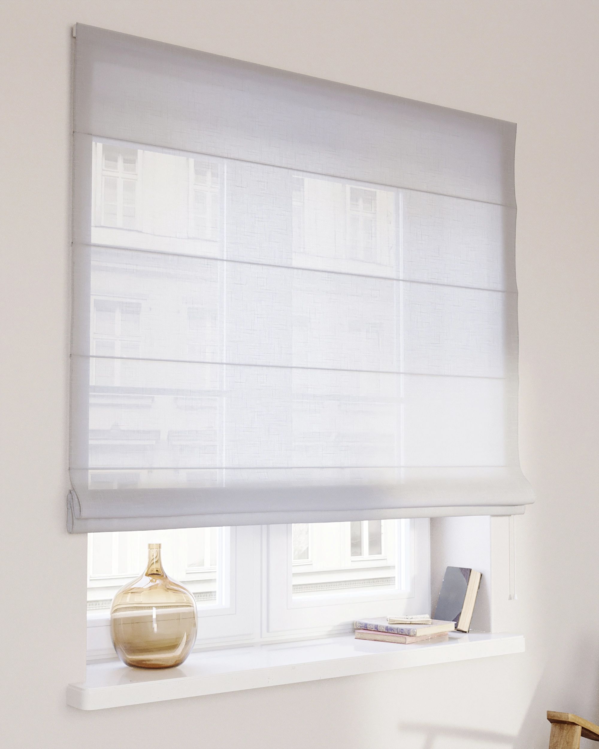 Raffrollo Billie Farbe creme Stoff halbtransparent, strukturiert