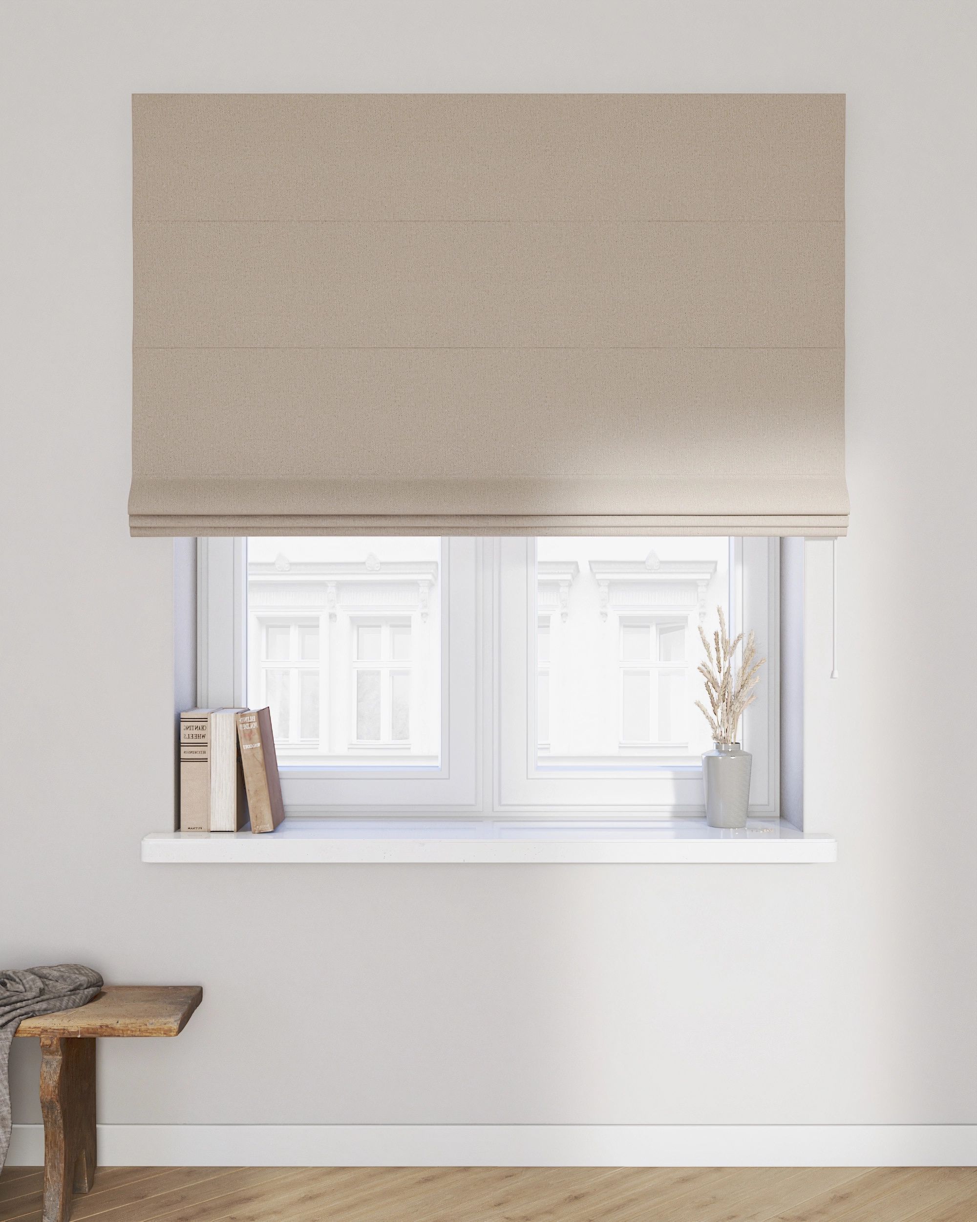 Raffrollo Billie Farbe beige Stoff strukturiert, verdunkelnd (hover)