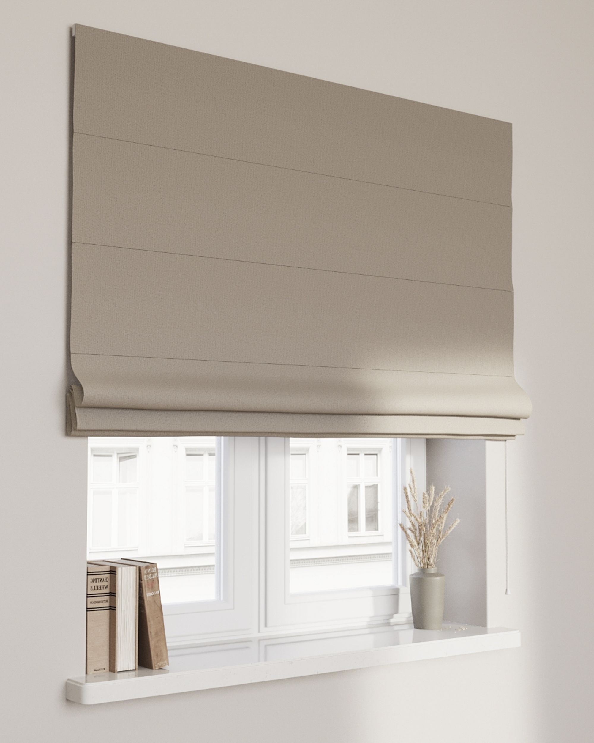 Raffrollo Billie Farbe beige Stoff verdunkelnd