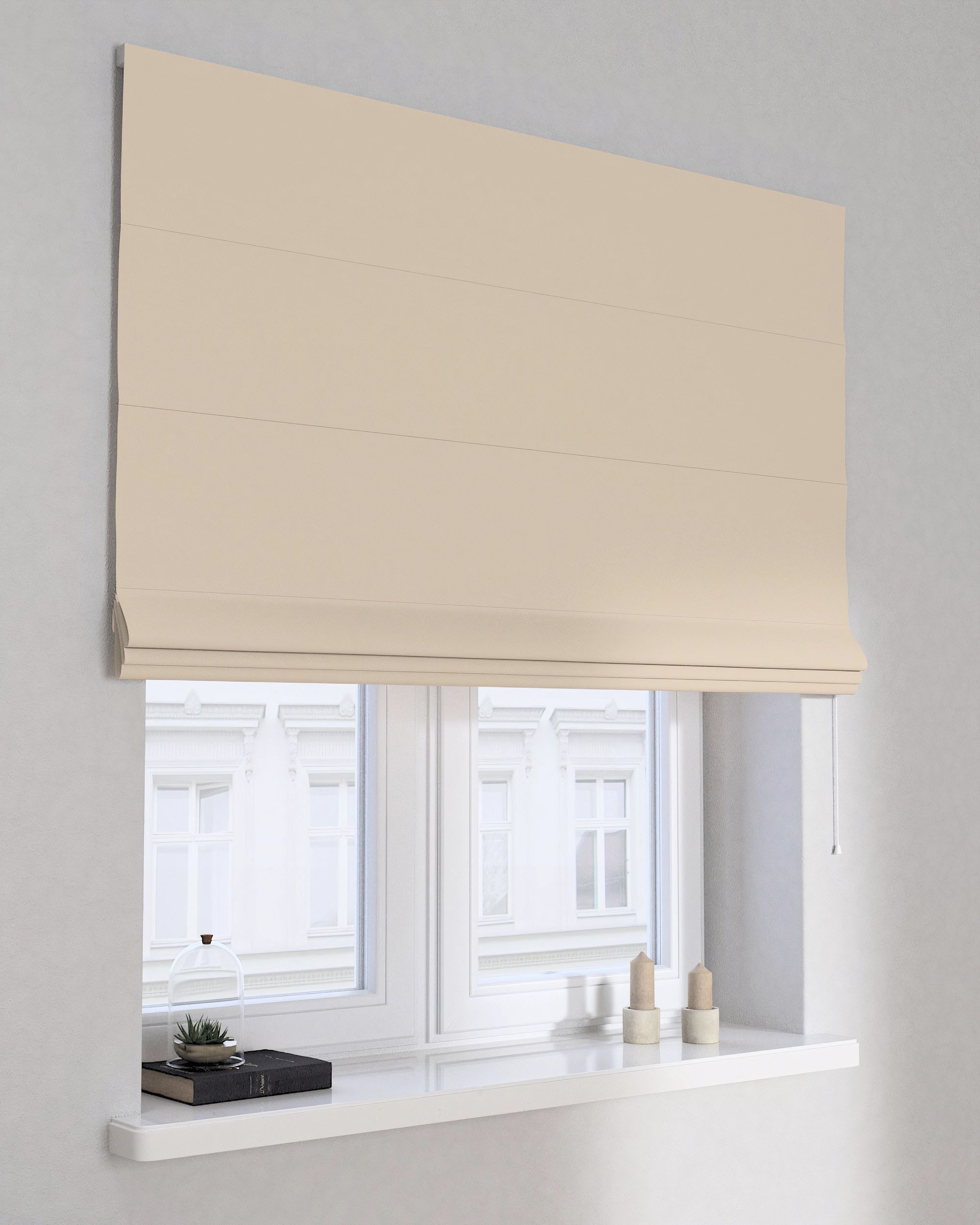 Raffrollo Billie Farbe beige Stoff verdunkelnd