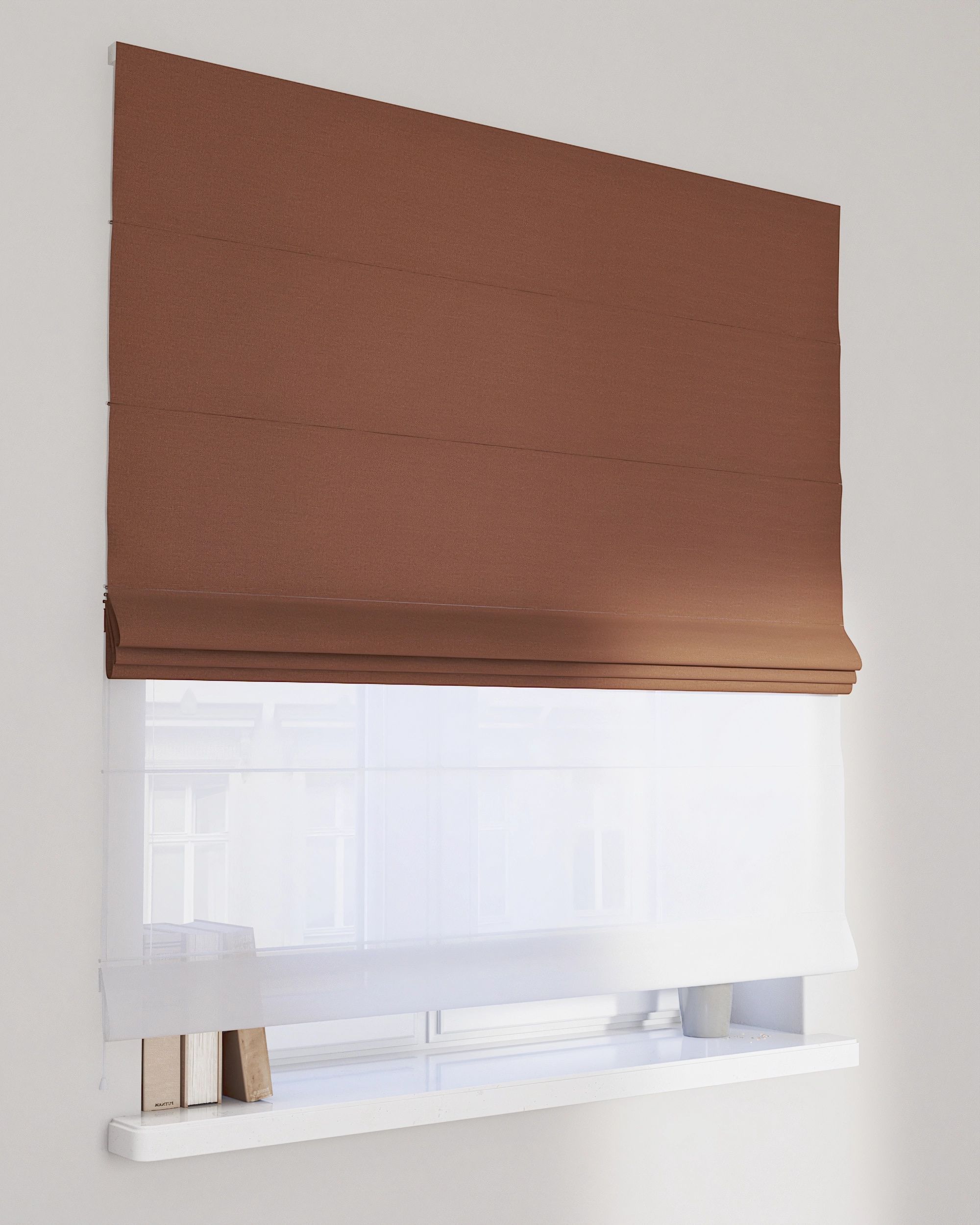 Raffrollo Duo 130x170cm Farbe braun