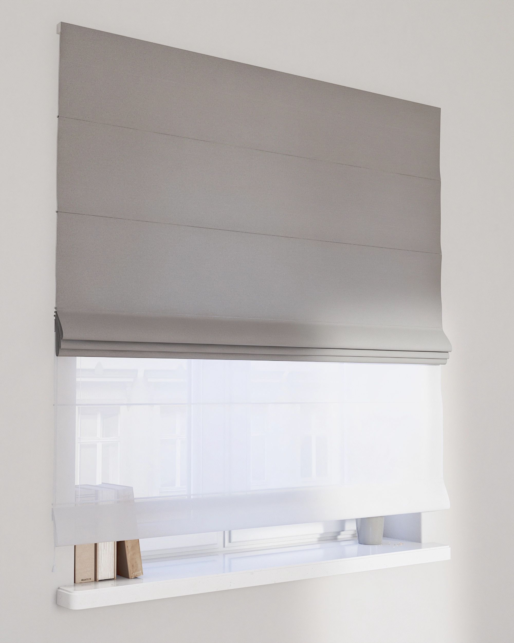 Raffrollo Duo 130x170cm Farbe grau