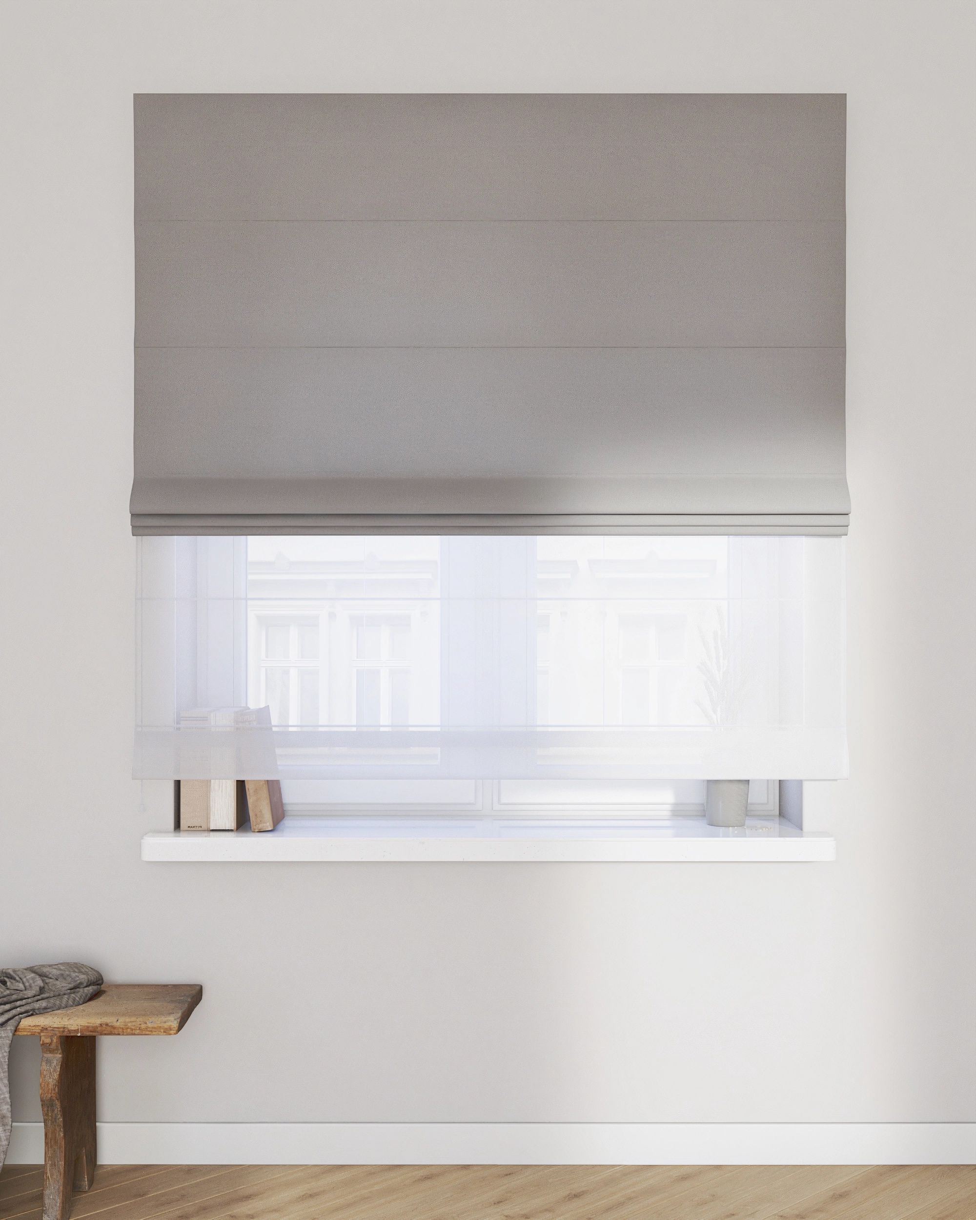 Raffrollo Duo 130x170cm Farbe grau (hover)