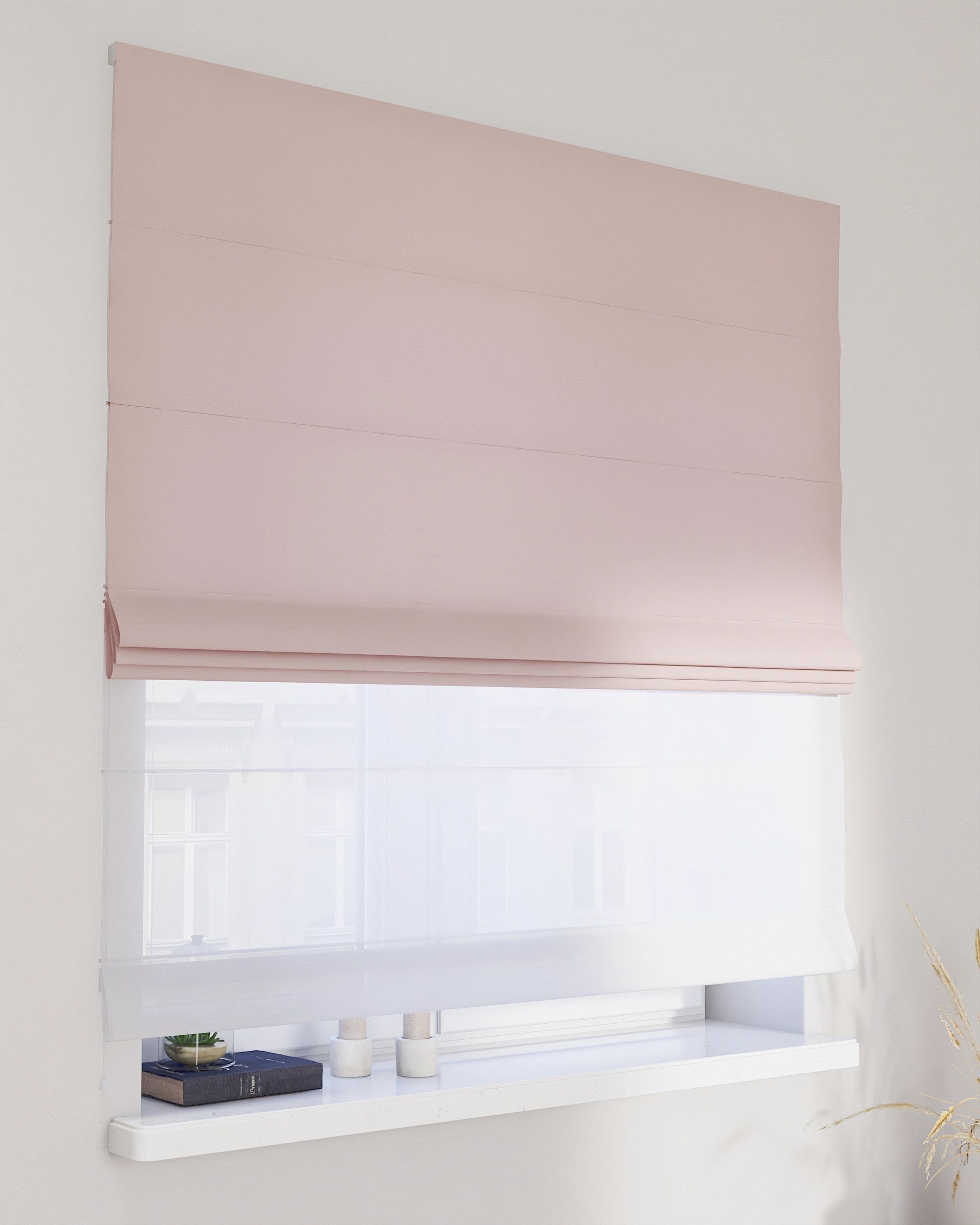 Raffrollo Duo 130x170cm Farbe rosa