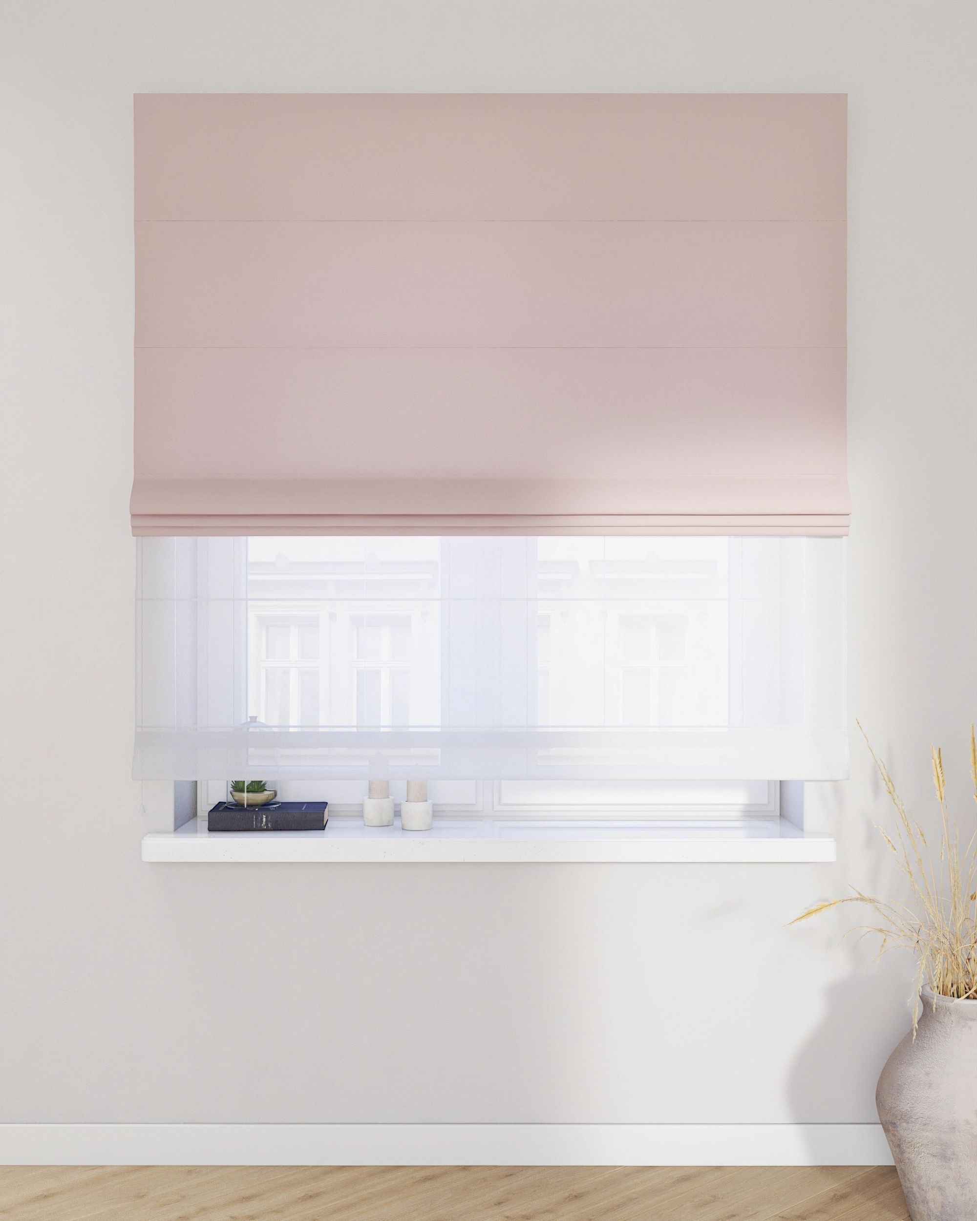 Raffrollo Duo 130x170cm Farbe rosa (hover)