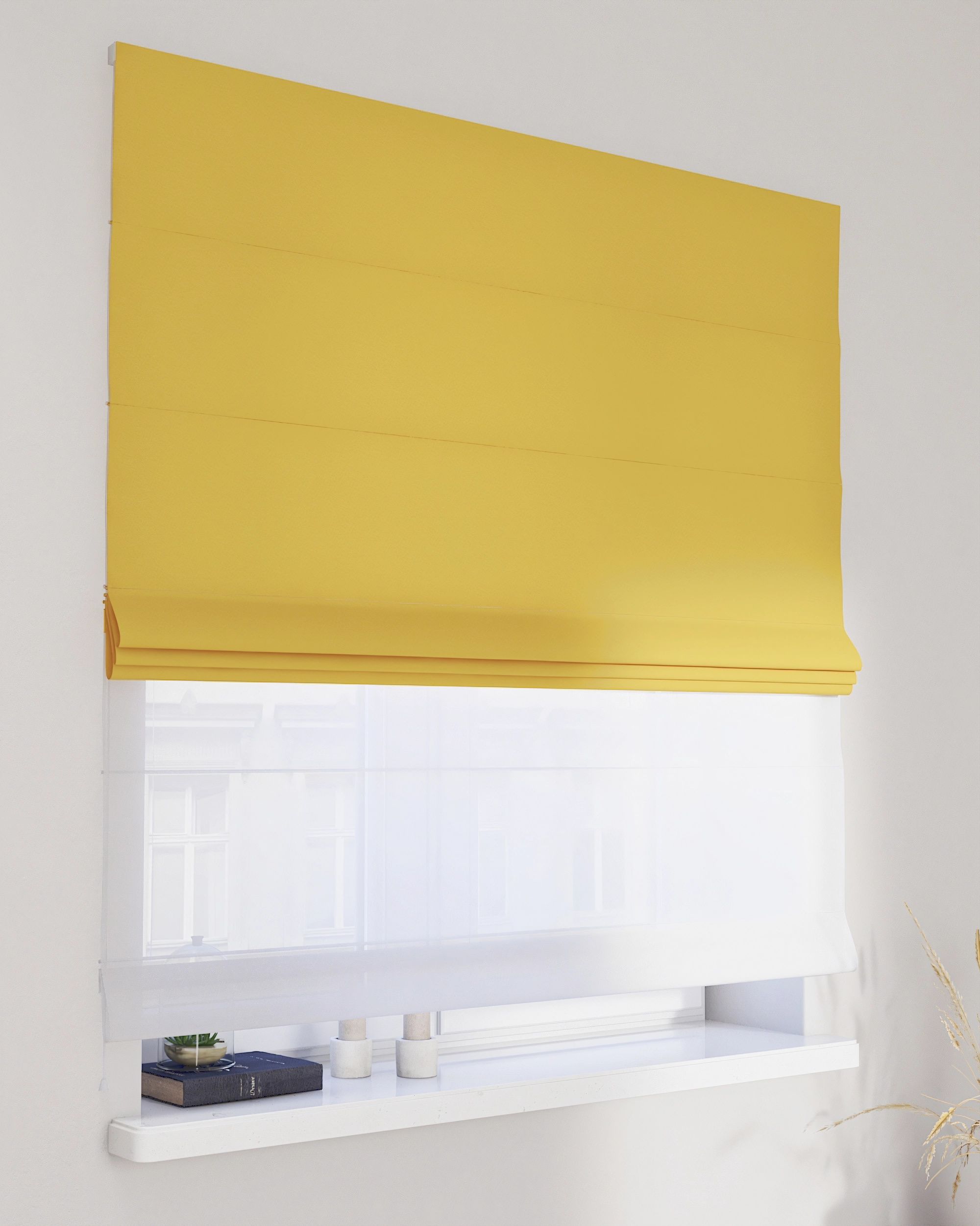 Raffrollo Duo 130x170cm Farbe gelb