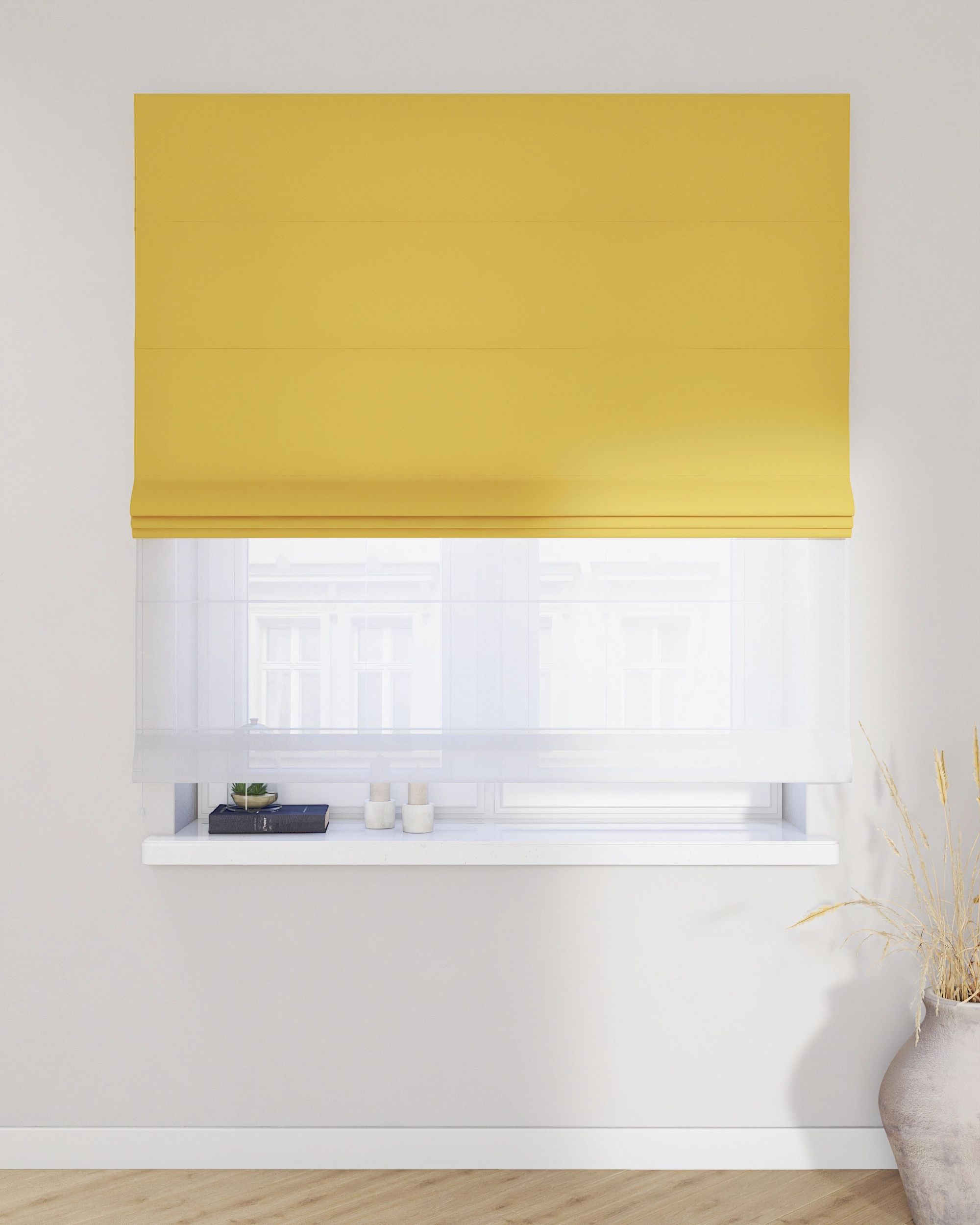 Raffrollo Duo 130x170cm Farbe gelb (hover)
