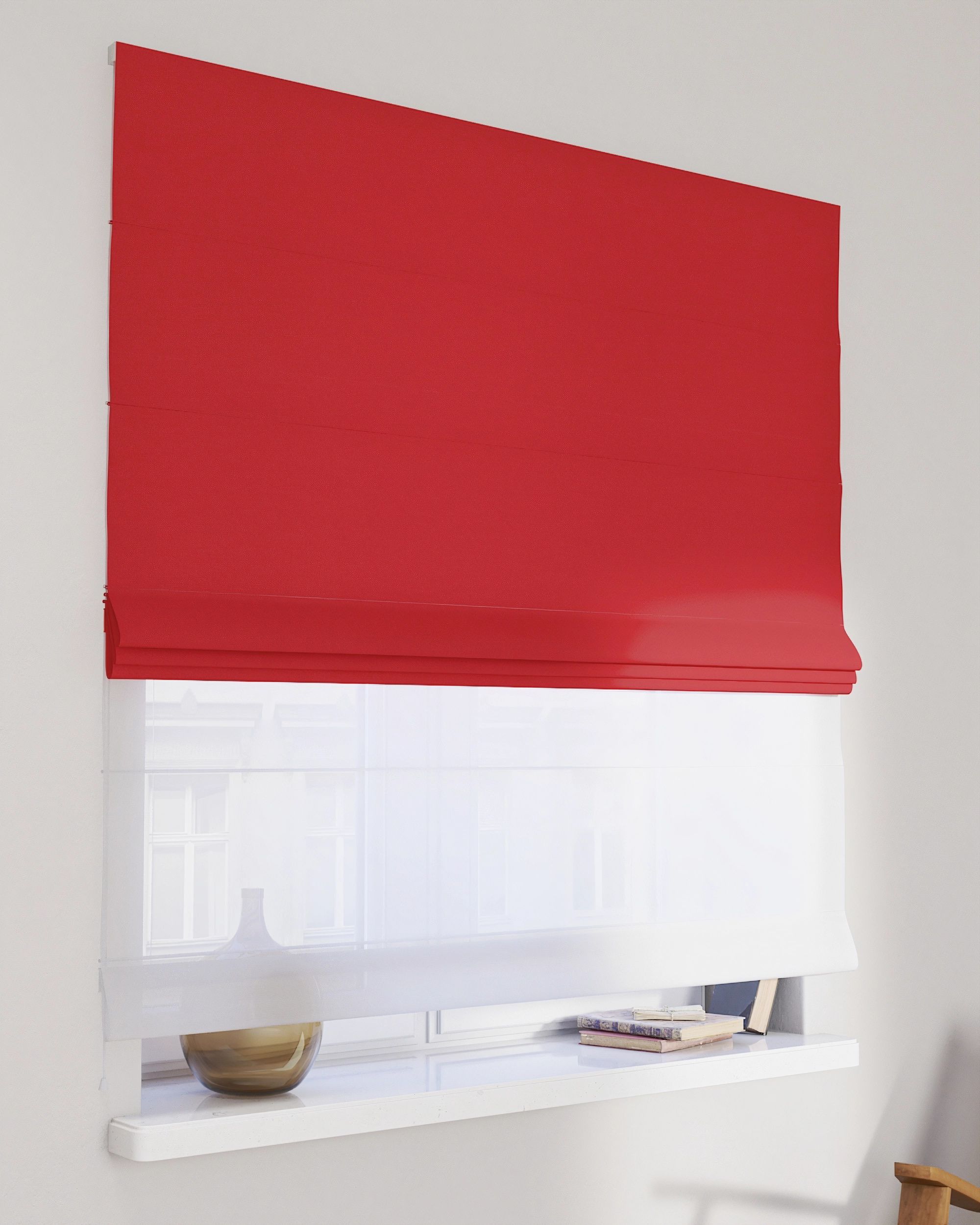 Raffrollo Duo 130x170cm Farbe rot