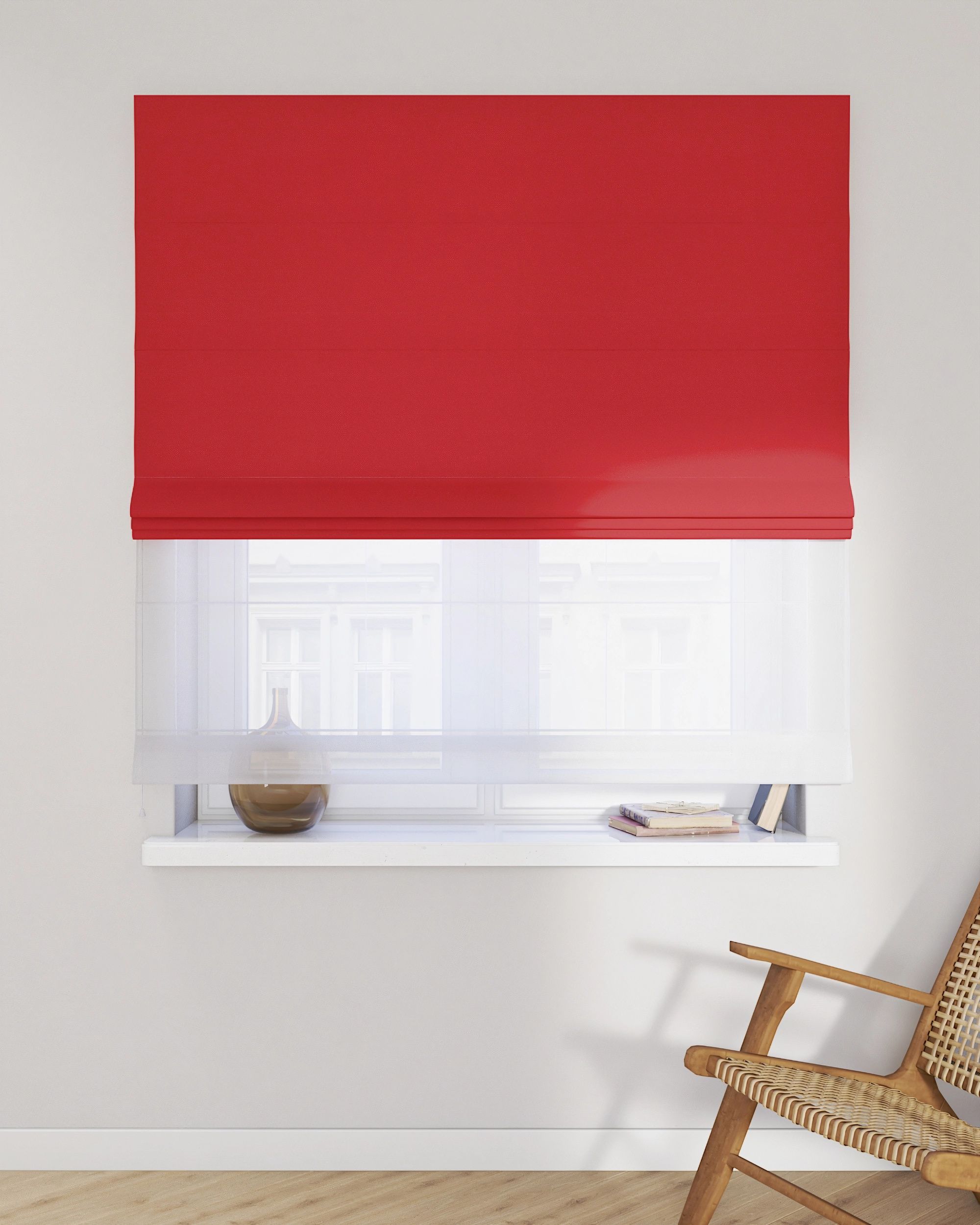 Raffrollo Duo 130x170cm Farbe rot (hover)