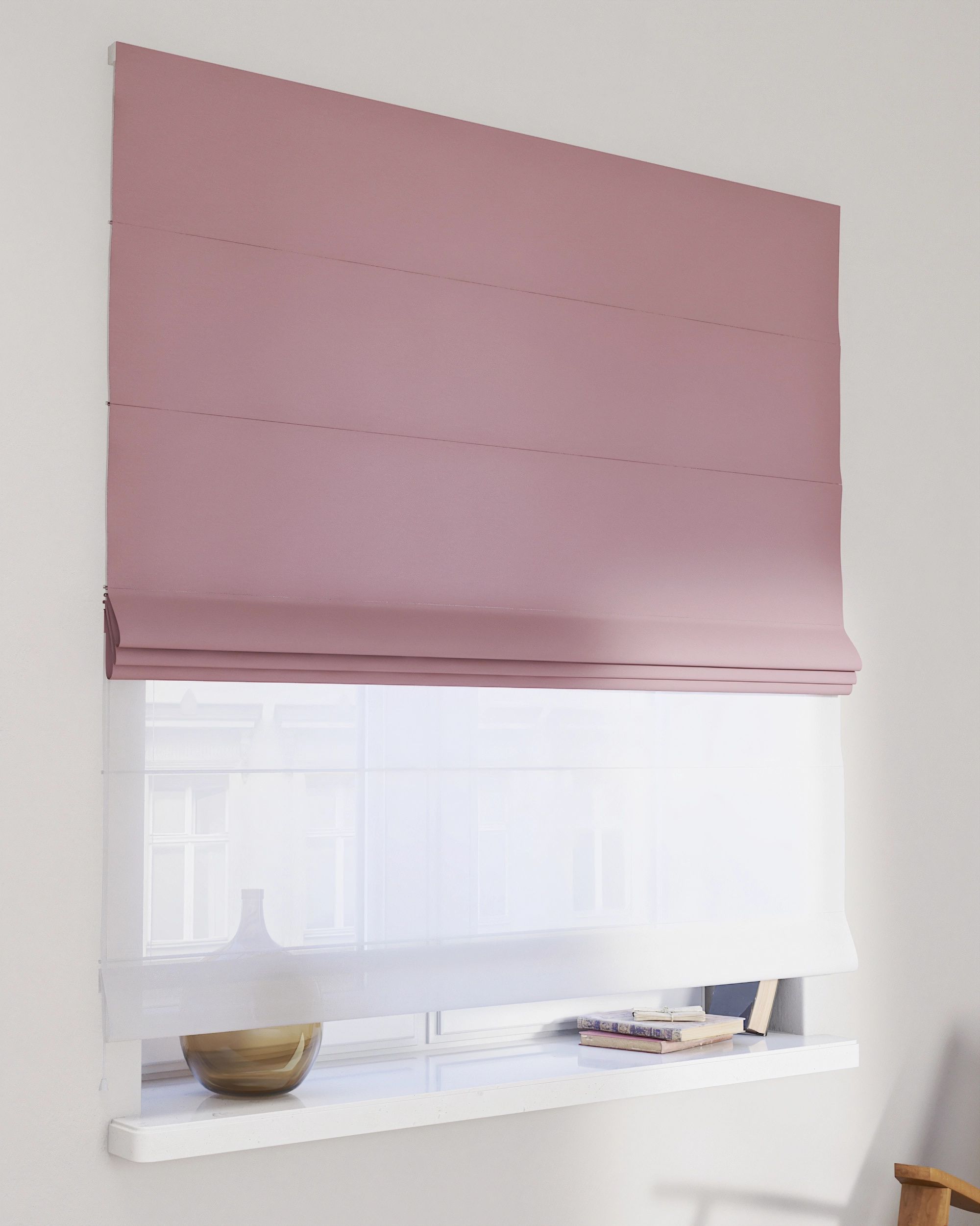 Raffrollo Duo 130x170cm Farbe rosa