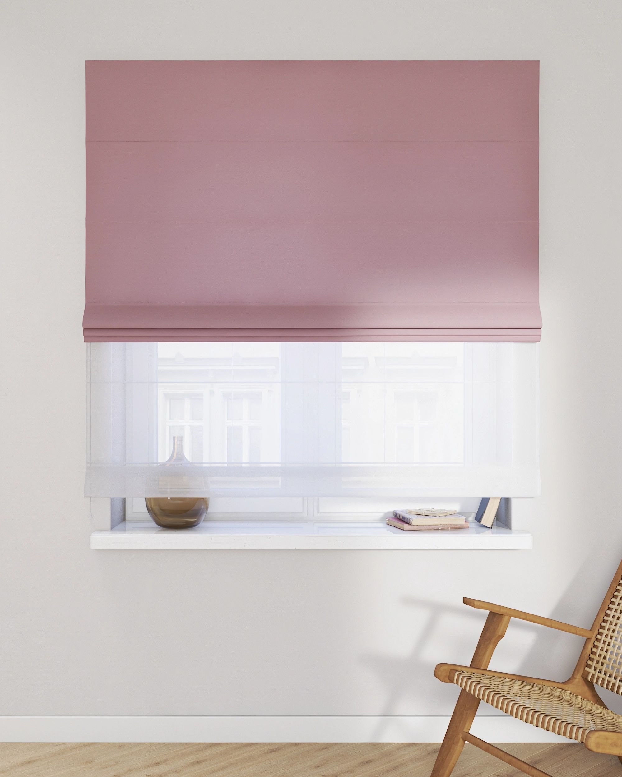 Raffrollo Duo 130x170cm Farbe rosa (hover)