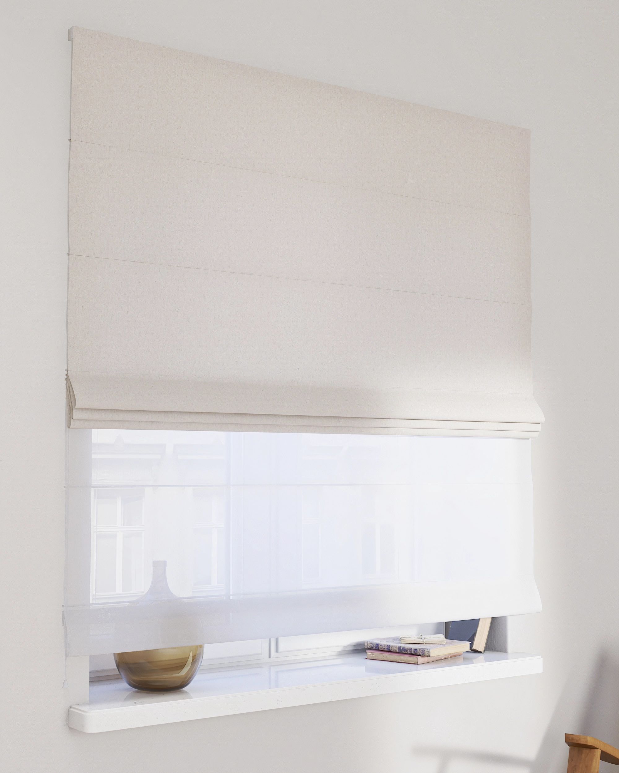 Raffrollo Duo 130x170cm Farbe beige