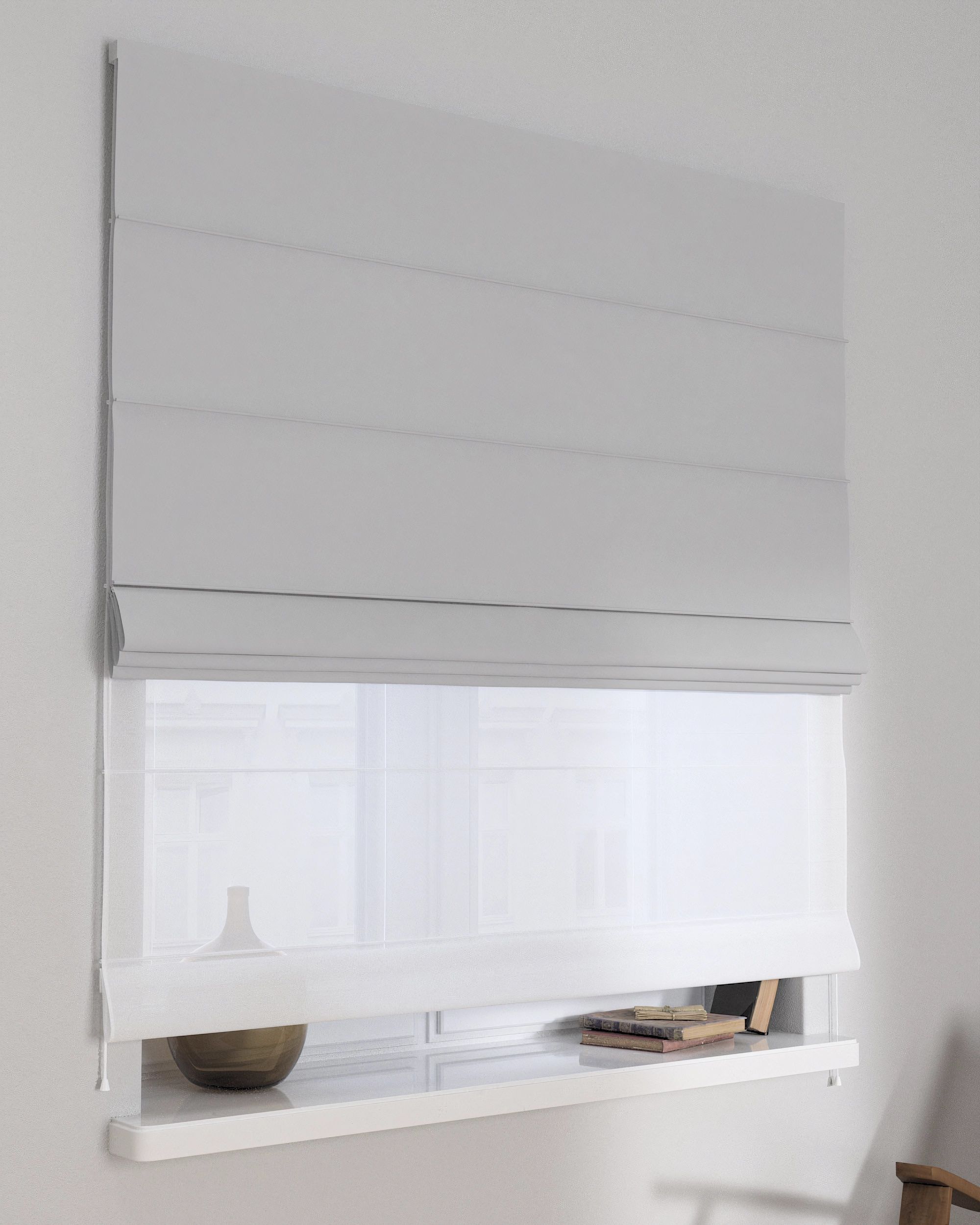 Raffrollo Duo 130x170cm Farbe grau