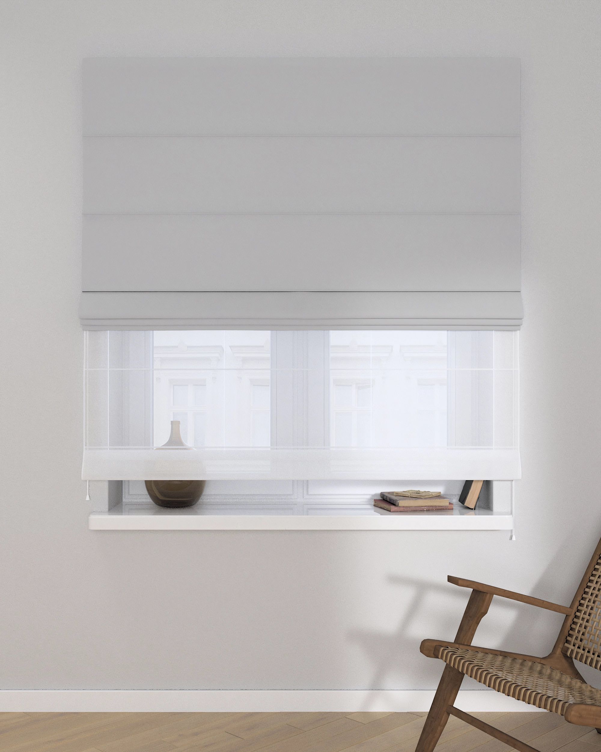 Raffrollo Duo 130x170cm Farbe grau (hover)
