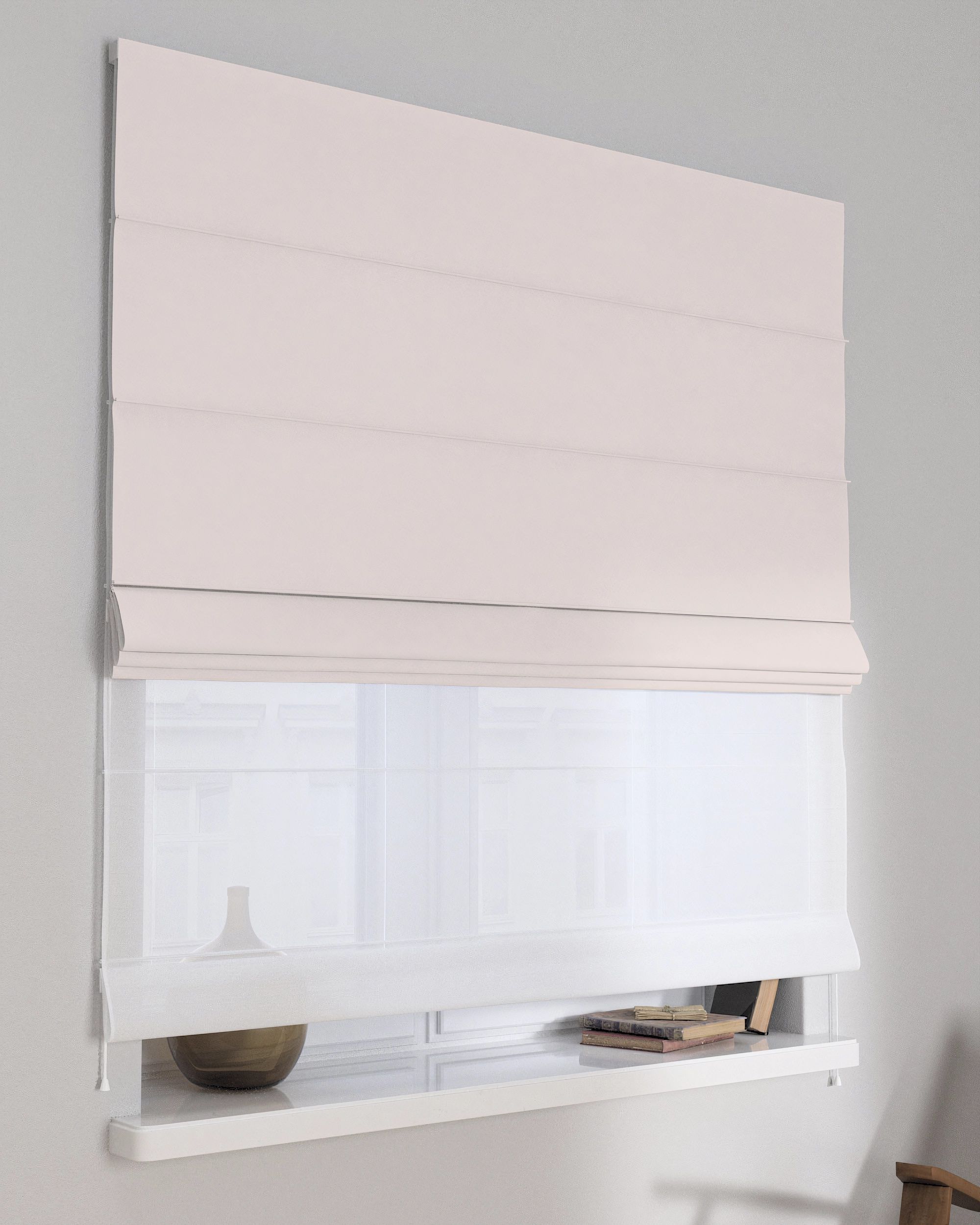 Raffrollo Duo 130x170cm Farbe creme