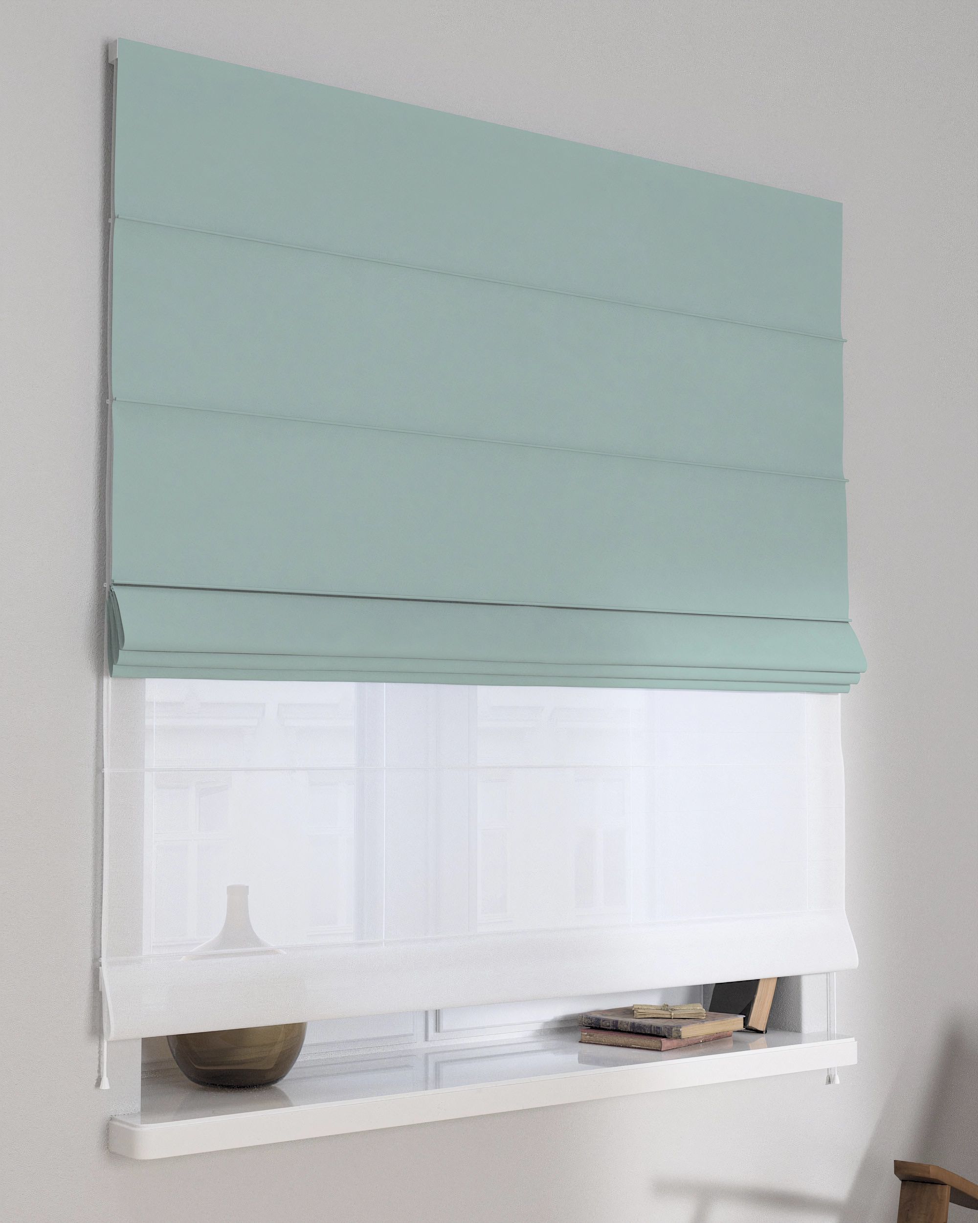 Raffrollo Duo 130x170cm Farbe blau