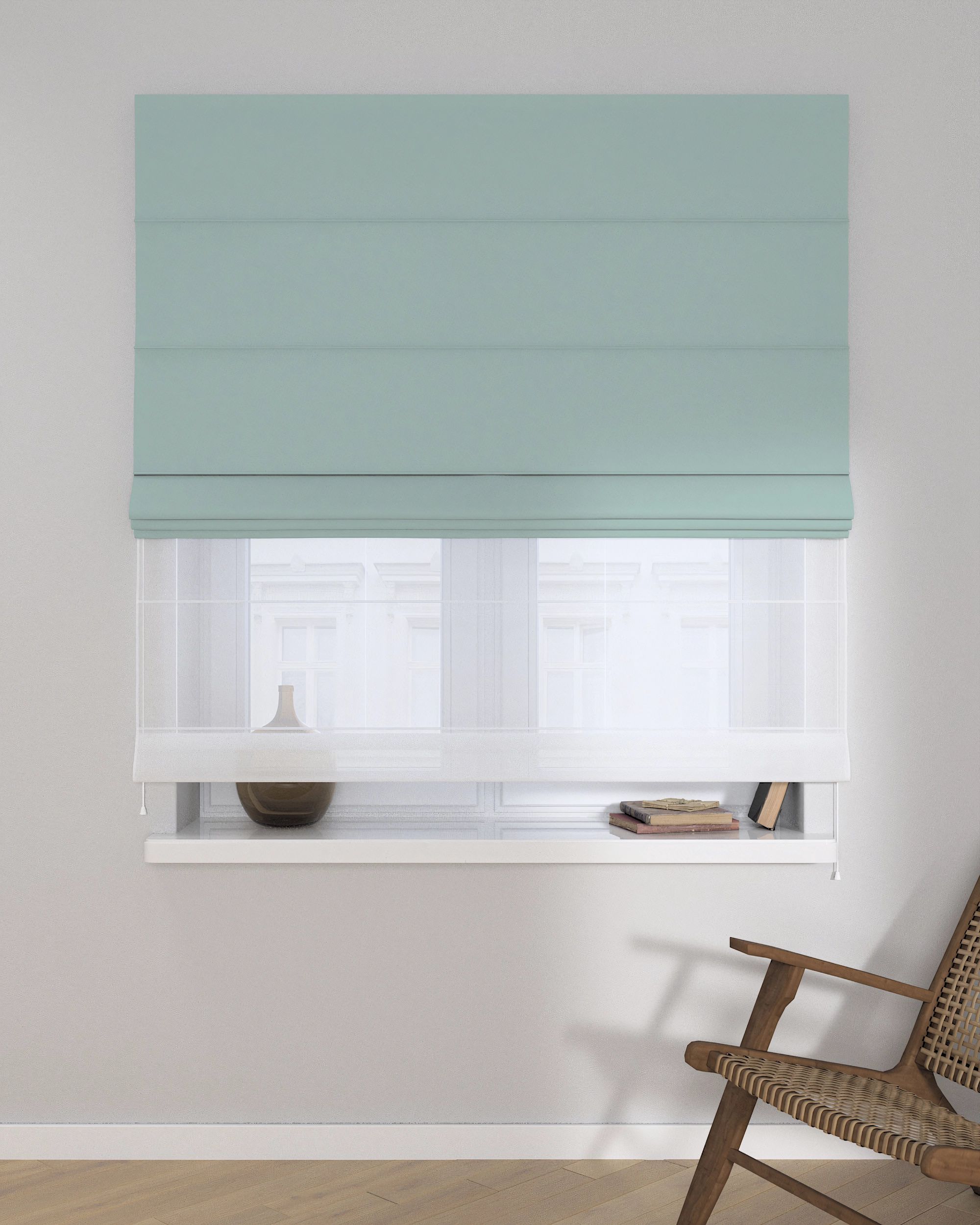 Raffrollo Duo 130x170cm Farbe blau (hover)