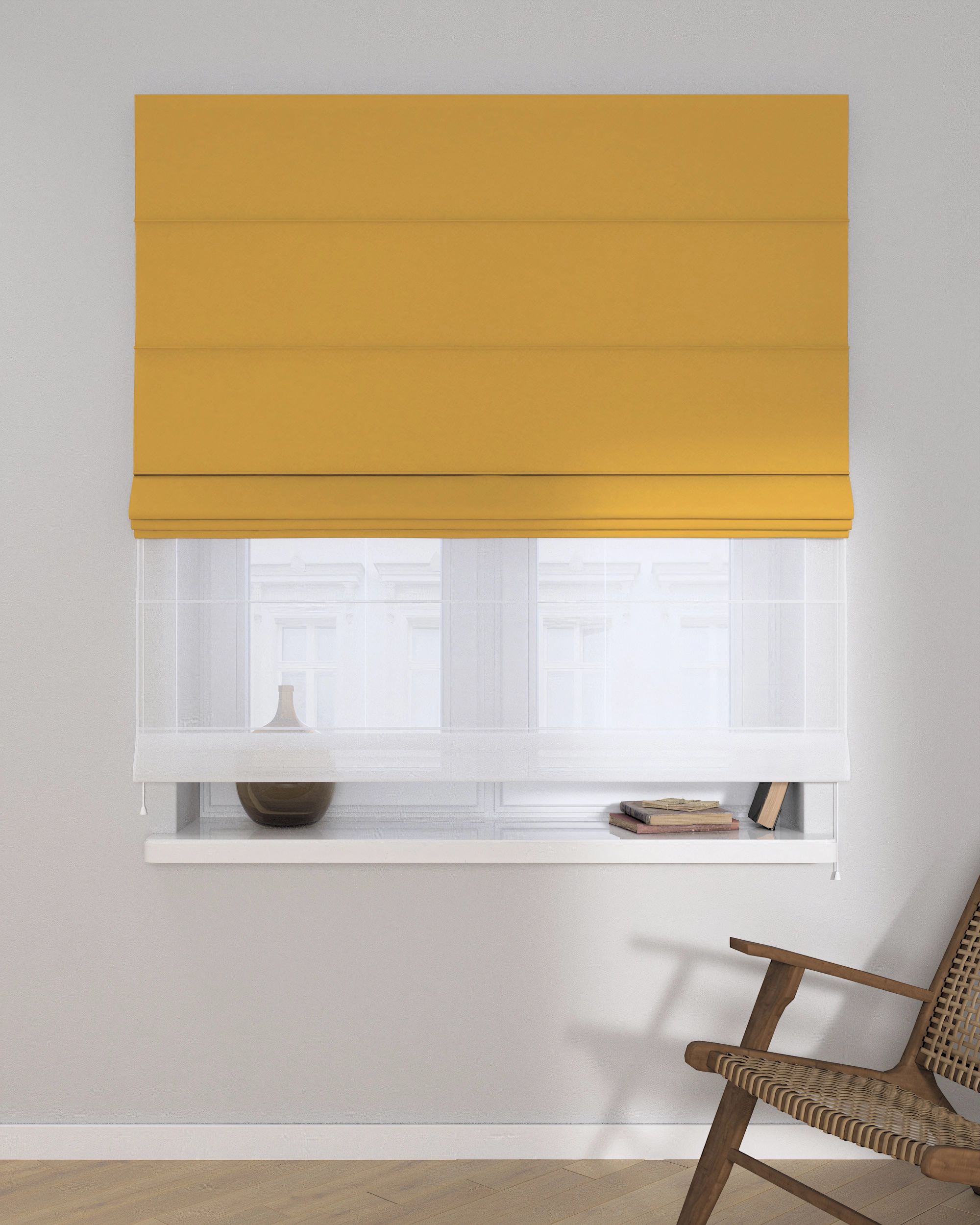 Raffrollo Duo 130x170cm Farbe gelb (hover)