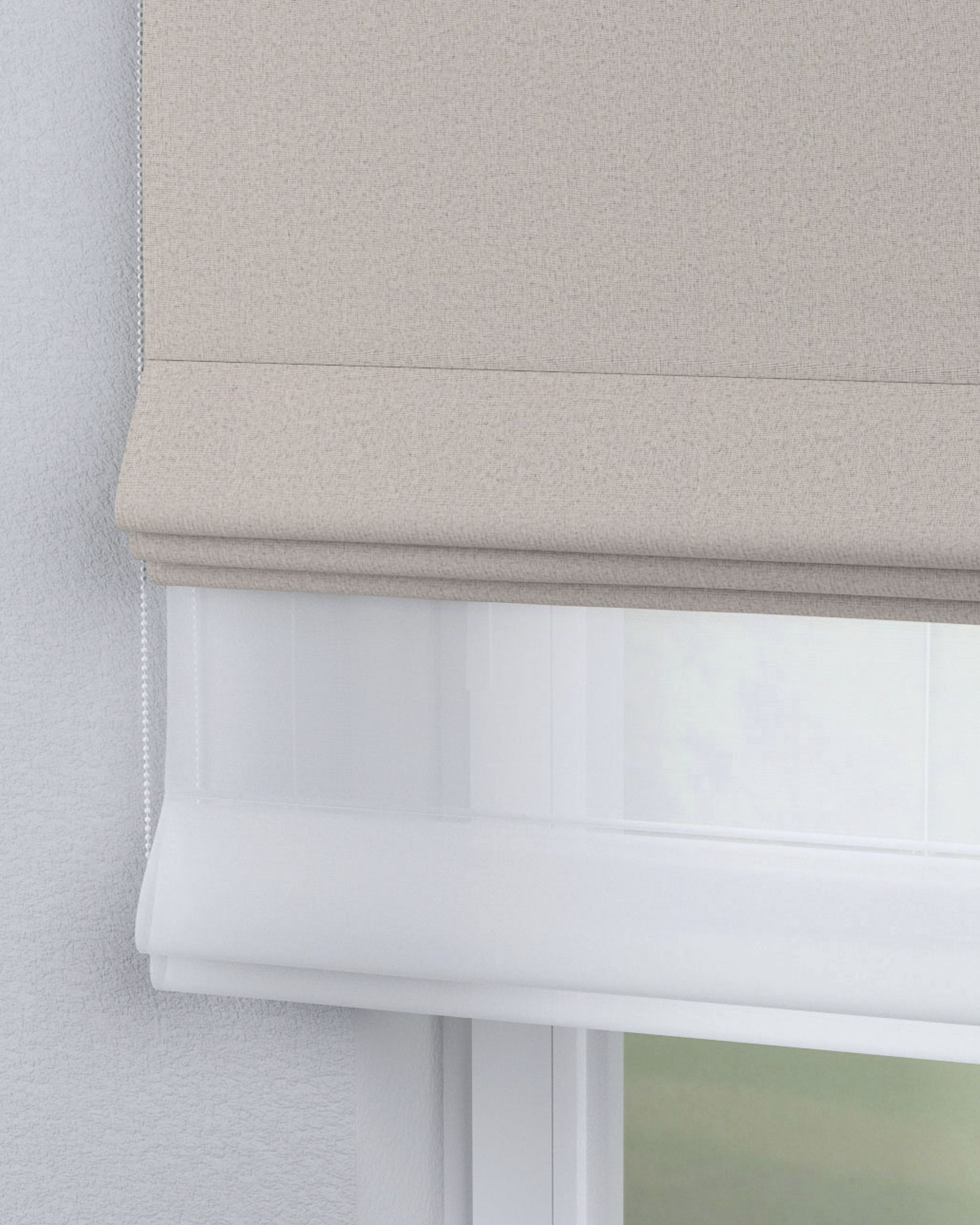 Raffrollo Duo 130x170cm Farbe beige Stoff verdunkelnd (hover)