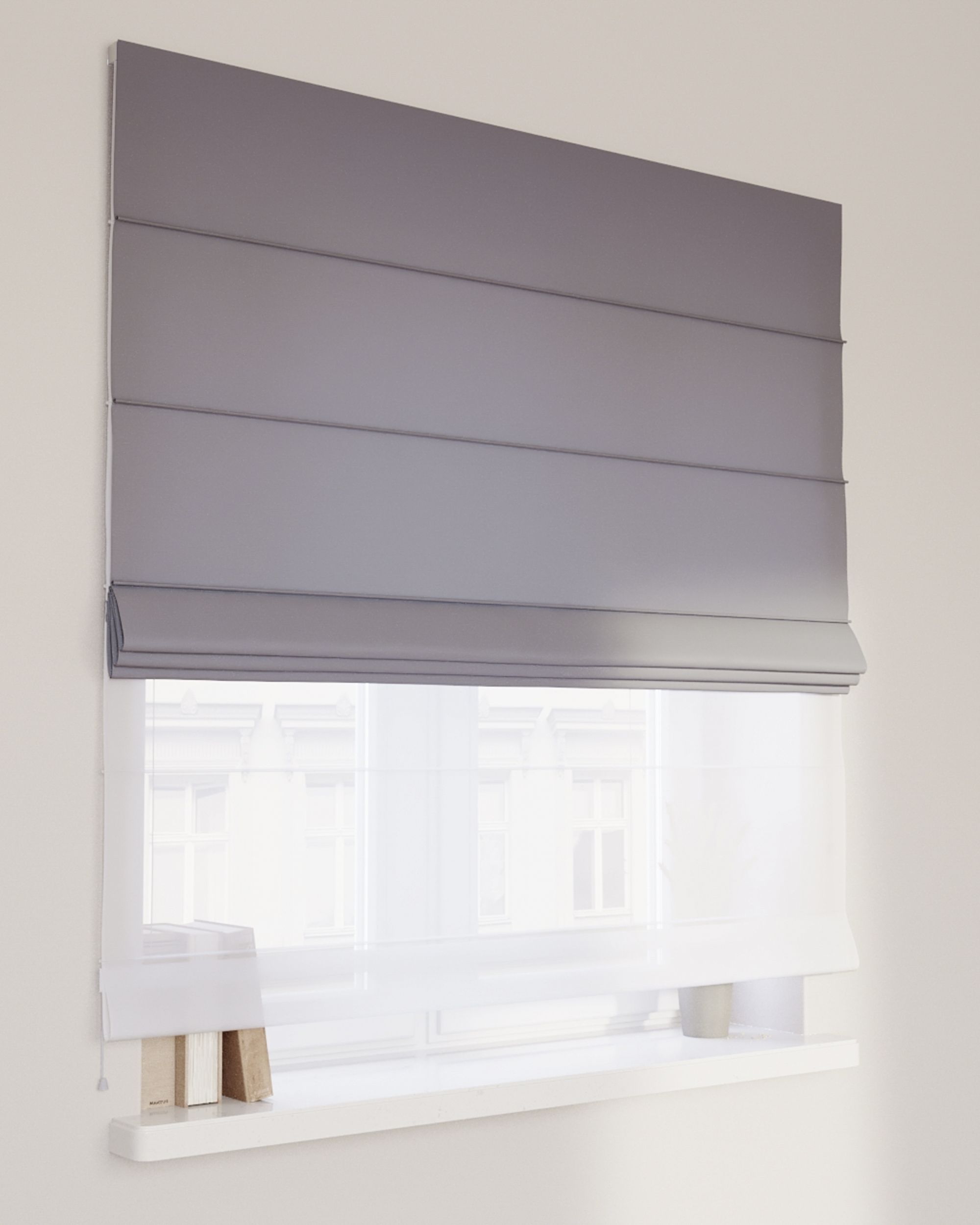 Raffrollo Duo 130x170cm Farbe grau