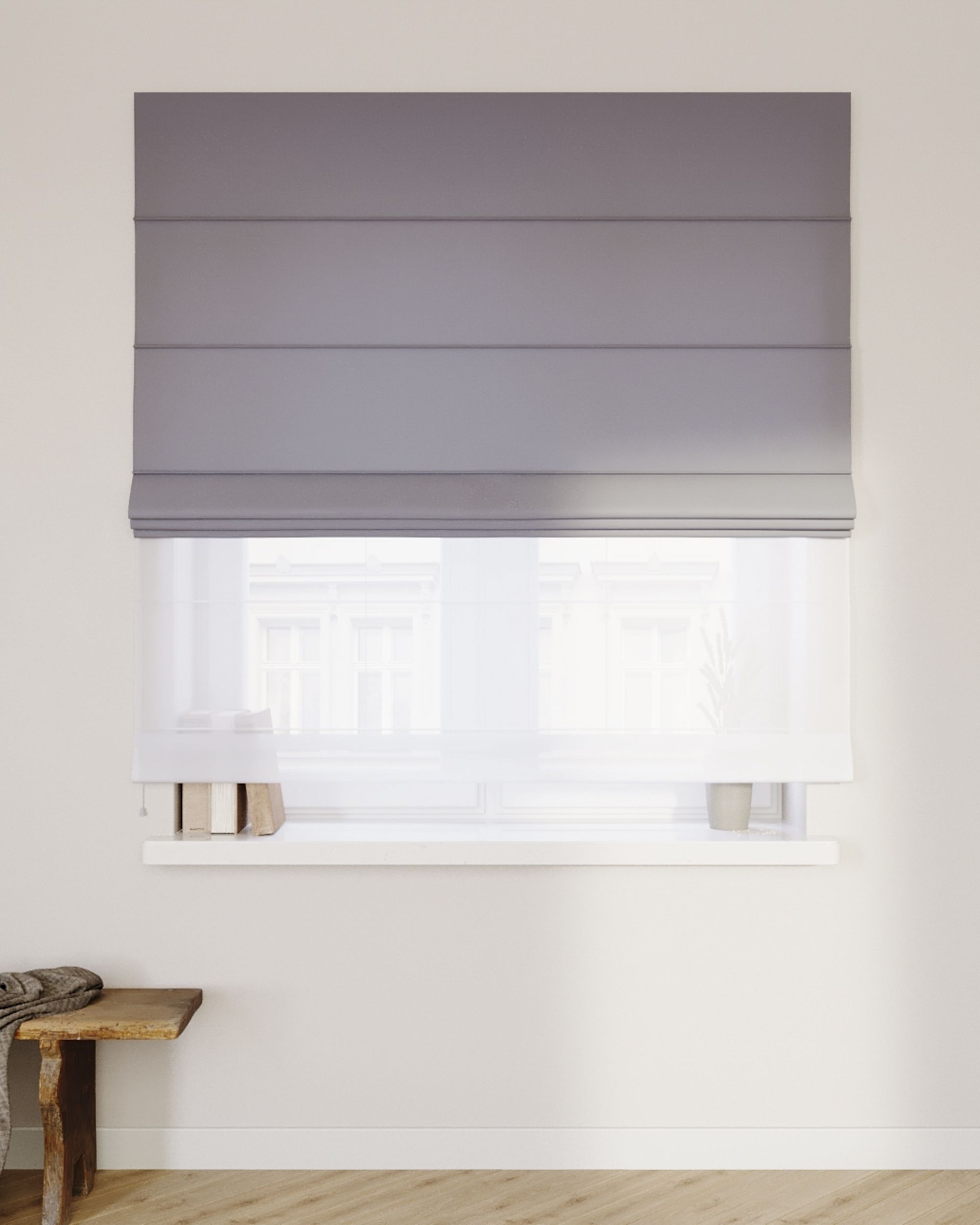 Raffrollo Duo 130x170cm Farbe grau (hover)