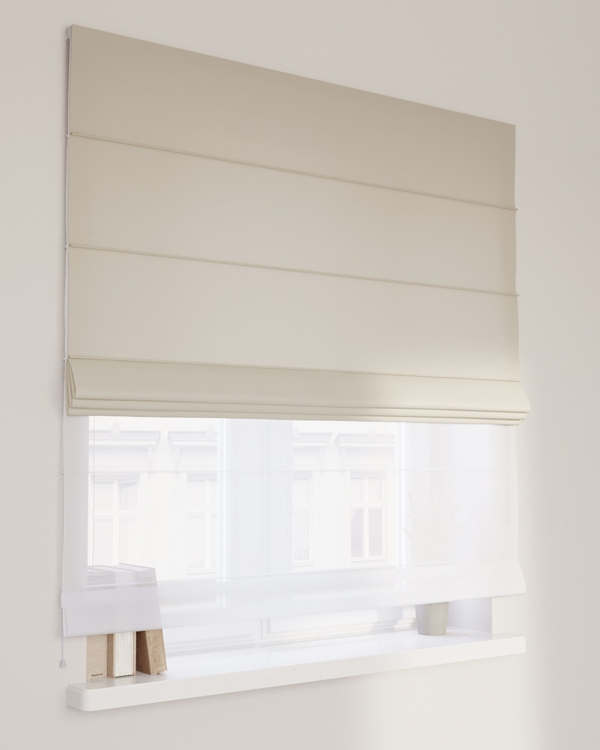 Raffrollo Duo 130x170cm Farbe beige
