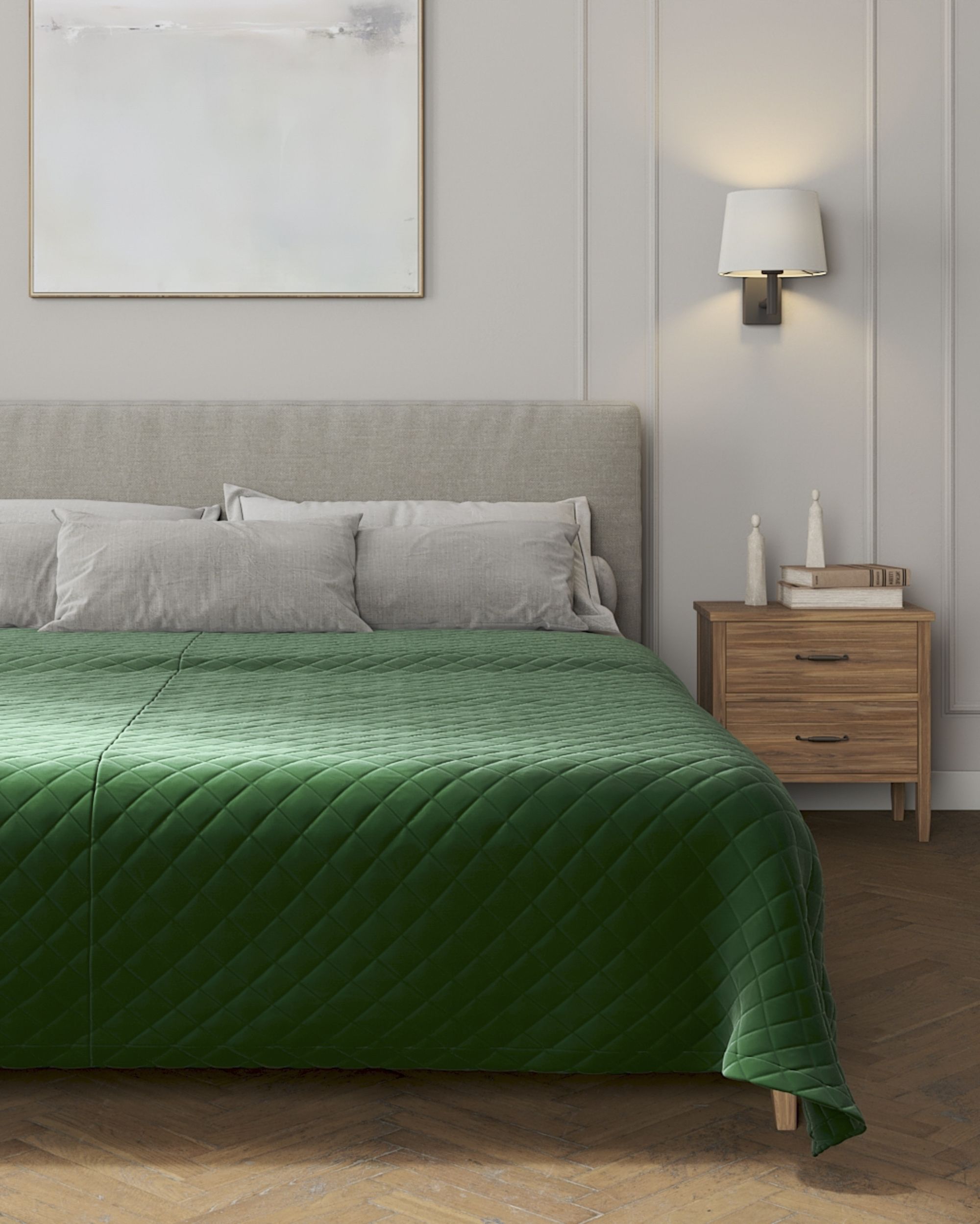 Tagesdecke Posh Velvet Farbe grün Stoff glänzend, samt (hover)