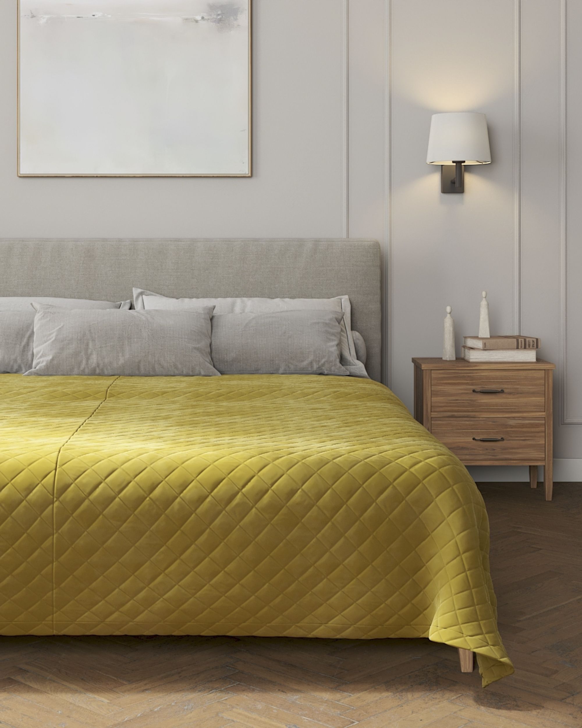 Tagesdecke Posh Velvet Farbe grün Stoff glänzend, samt (hover)